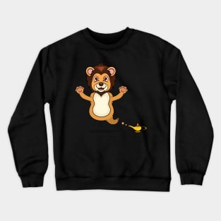 Cute Lion Ghost and Flying Crewneck Sweatshirt